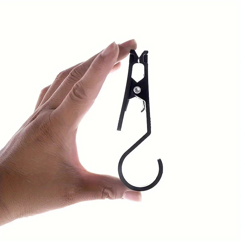 4Pcs Portable Outdoor Canopy Clip - Multifunctional Hook Rack for Camping, Travel Hanging Clothes, Etc
