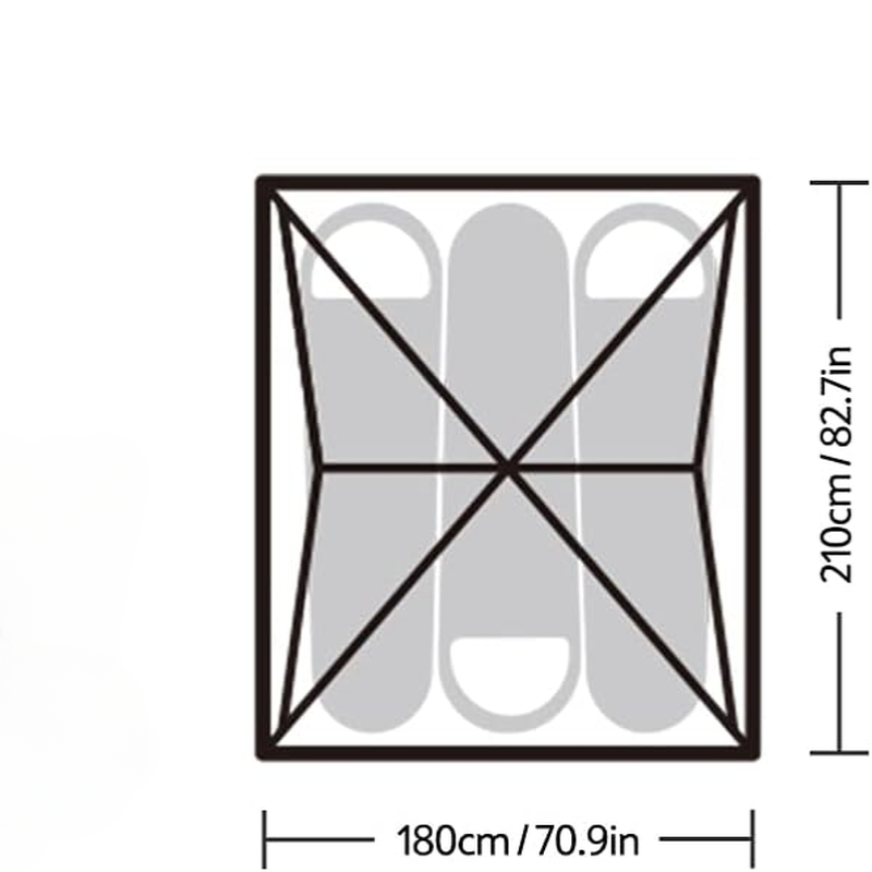 3-4 Person Pop up Tent - Easy Setup Instant Tent for Camping and Hiking
