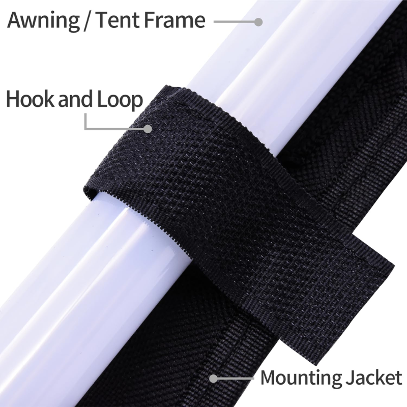 Dimmable LED Camping Light Flexible Strip IP68 with Mounting Jacket - 1300 Lumen - IP68 Dual-Protection Water Resistanc Perfect for RV Camping and Overland
