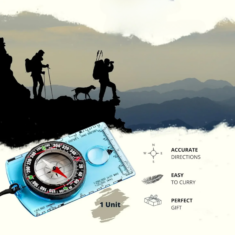 1Pc/2Pcs Hiking Backpack Directional Compass Outdoor Waterproof Professional Camping Compass Best Survival Gift for Map Reading
