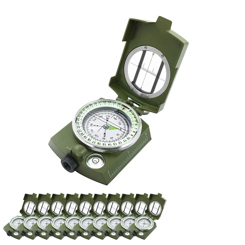1-10PCS Versatile Tactical Survival Military Compass Waterproof and Durable, Pocket-Sized Transmission Aiming Compass for Hiking