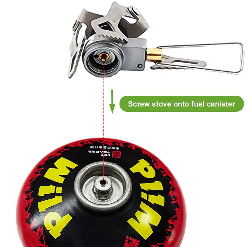 Outdoor Gas Stove Mini Camping Gas Burner 25G Ultralight Titanium Picnic Hiking Cooking Stove Survival Furnace -3000T