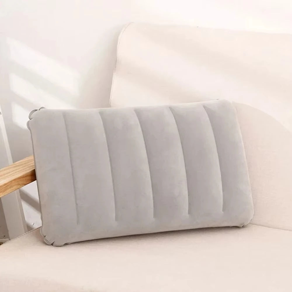 Inflatable Air Pillow Bed Sleeping Camping Pillow Cushion Portable Ultralight Travel Beach Plane Head Rest Support Pillows