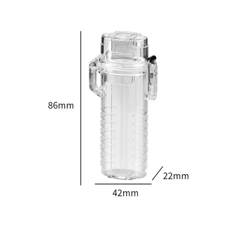 Multifunctional Waterproof Cigarettes Case Transparent Waterproof Cigarette Case Waterproof Lighter Case Smoker Accessories