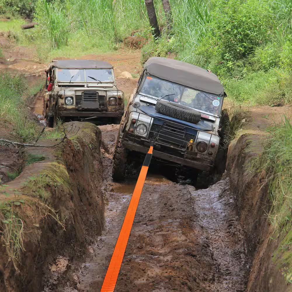 Off-Road Recovery Kit, 30000 Lbs. Tow Straps, 44092 Lbs. D-Ring Shackles, 3 In. X 30 Ft., Heavy Duty Winch Recovery Kit