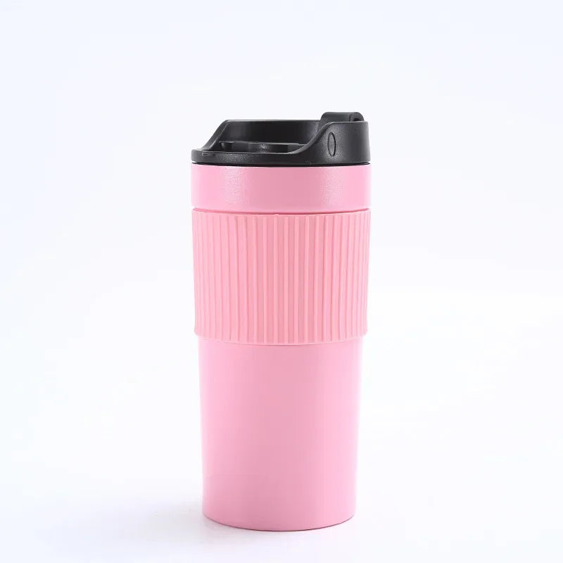 Portable Coffee Maker French Press Insulated Mug with Double Walled Insulated Vacuum Coffee Tea Thermos Mug for Travel Outdoor
