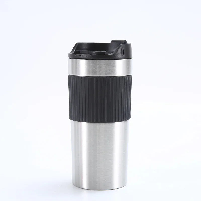 Portable Coffee Maker French Press Insulated Mug with Double Walled Insulated Vacuum Coffee Tea Thermos Mug for Travel Outdoor