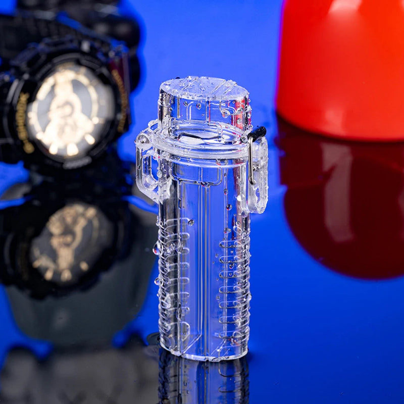 Multifunctional Waterproof Cigarettes Case Transparent Waterproof Cigarette Case Waterproof Lighter Case Smoker Accessories