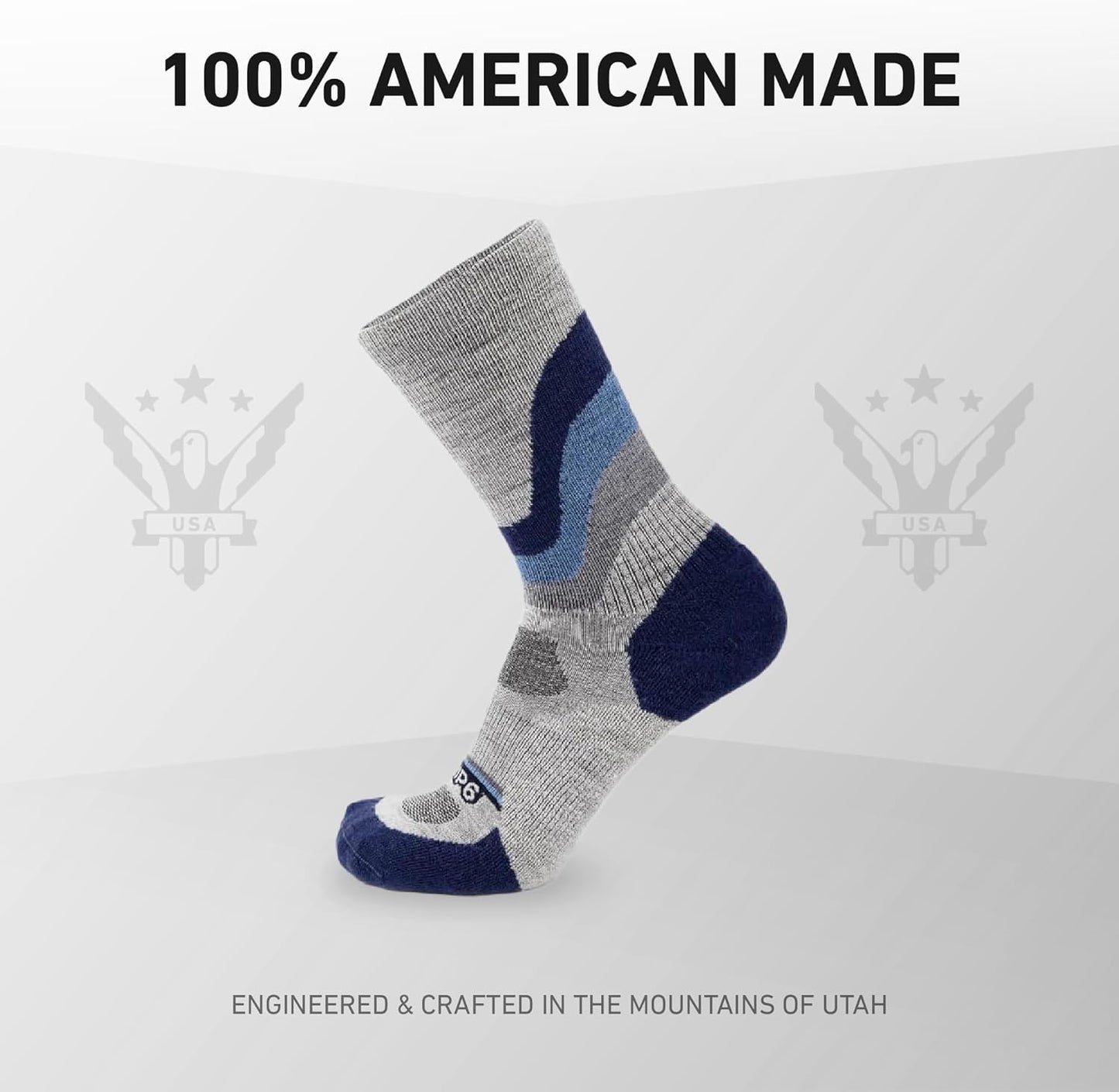 Crew Socks - Merino Wool Socks Made in the USA, Lightweight Wool Hiking Socks, Crew Socks for Men and Women