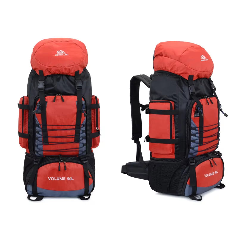 90L Large Capacity Outdoor Backpack Waterproof Mountaineering Camping Trekking Hiking Backpack Rucksack Travel Sport Blaso Bag