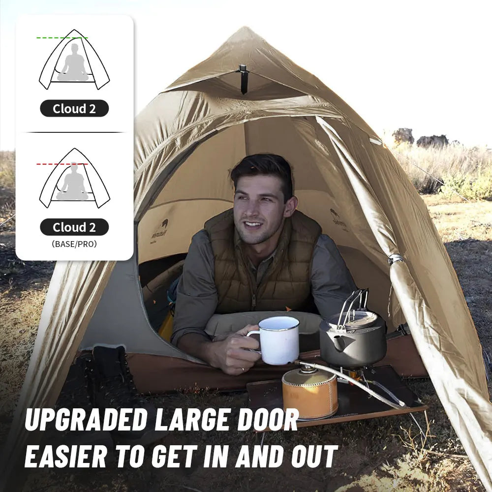 Cloud up 1 Upgraded Tent Ultralight Camping Tent Waterproof Outdoor Hiking Travel Tent Backpacking Cycling Tent