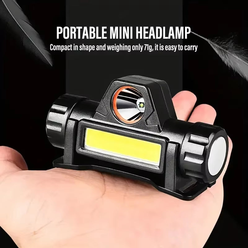 LED Headlamp USB Rechargeable Flashlight Headlight Outdoor Camping High Power LED Waterproof Adjustable Headlamp Fishing Hiking