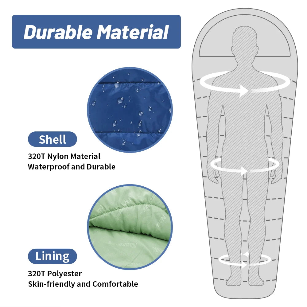 Camping Sleeping Bag MJ300 MJ600 Ultralight Waterproof 4 Season Backpacking Sleeping Bags Outdoor Traveling Hiking