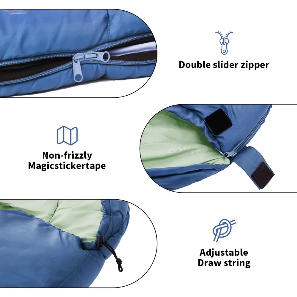 Camping Sleeping Bag MJ300 MJ600 Ultralight Waterproof 4 Season Backpacking Sleeping Bags Outdoor Traveling Hiking