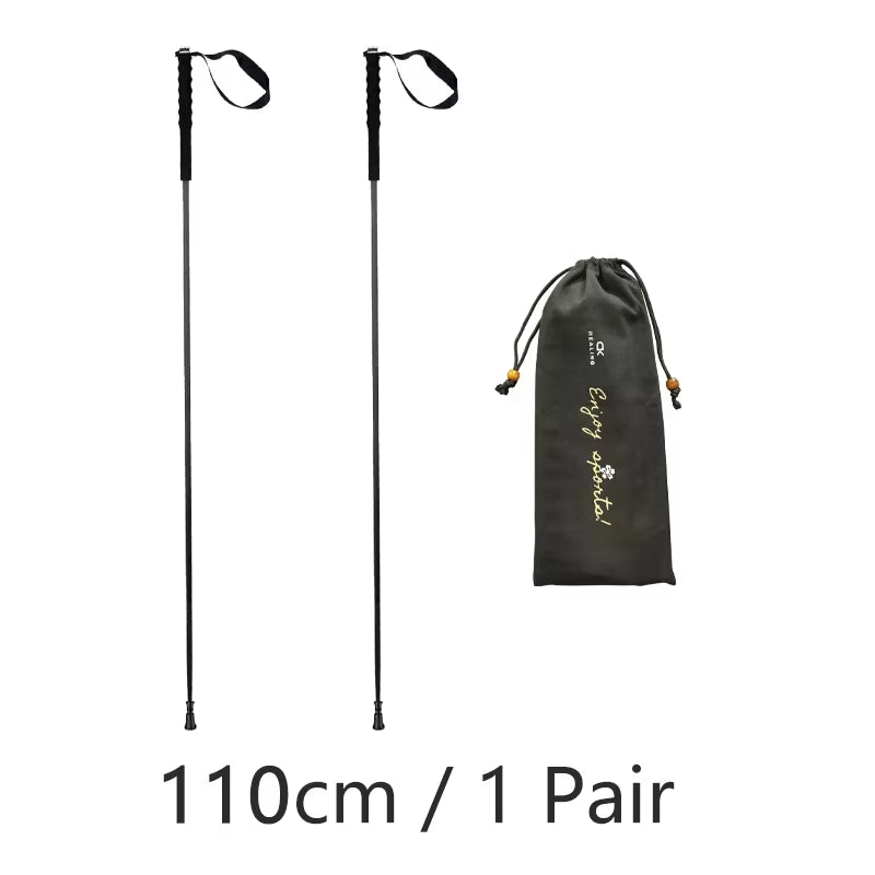 HEALING Ultra Light Trekking Pole Carbon Folding Hiking Stick Collapsible Hiking Poles Trekking Stick Walking Poles Walk