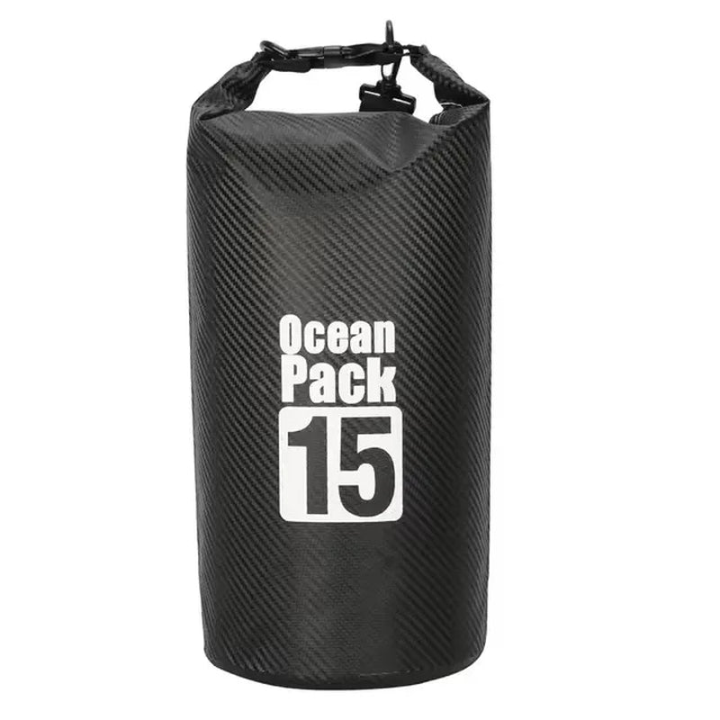 2/5/10/15/20/30L Waterproof Swimming Bag Carbon Fiber Waterproof Dry Bag Outdoor Foldable Storage Beach Swimming Rafting Bag