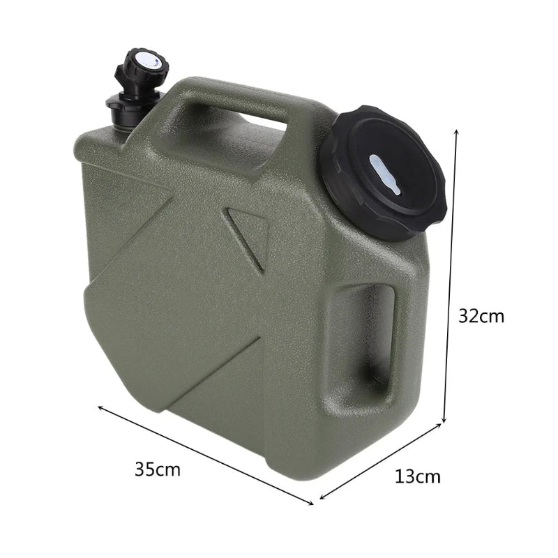 10/12L Camping Water Container Outdoor Water Bucket Large Capacity Portable Water Bag Detachable Faucet Picnic Drive Water Tank