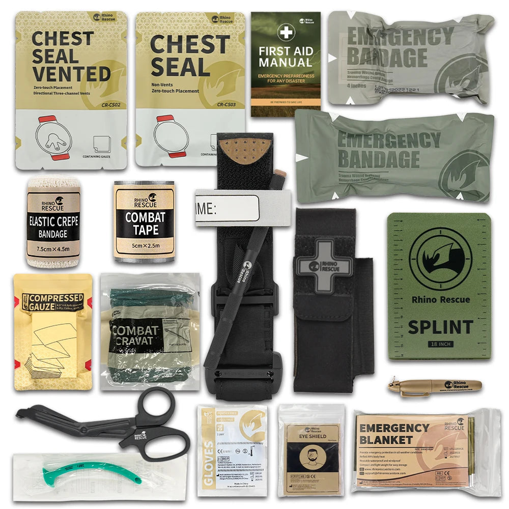 Trauma Kit,Combat Survival Gear Medical Kit,Tactical for Emergency First Aid, IFAK Refill Supplies