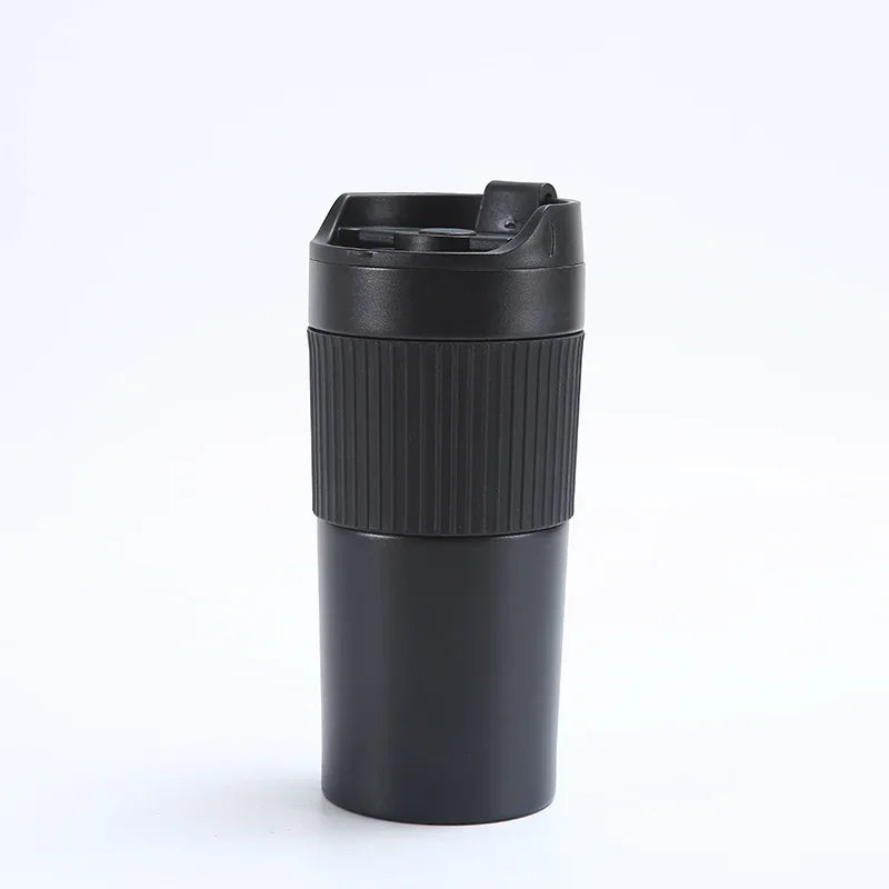 Portable Coffee Maker French Press Insulated Mug with Double Walled Insulated Vacuum Coffee Tea Thermos Mug for Travel Outdoor
