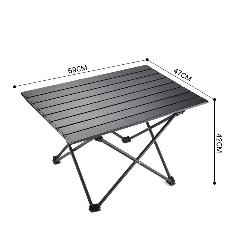 Folding Camping Table, Modern Chicken Rolls Design, Picnic Table, Hiking Backpack Storage, Outdoor Furniture, Folding Table