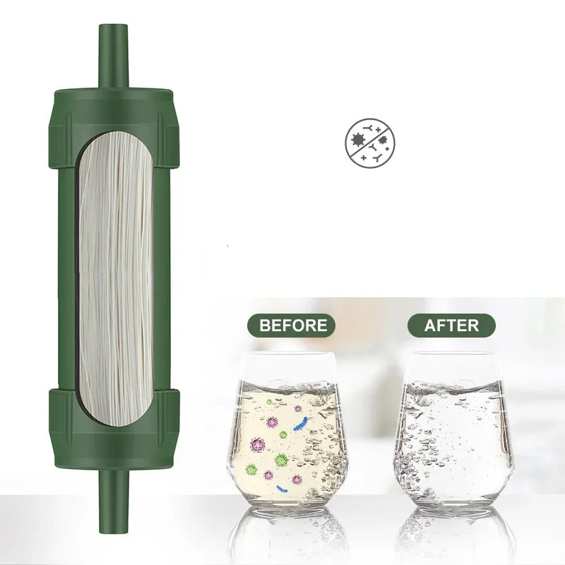 Outdoor Mini Water Filter Straw Camping Purification Portable Hiking Water Purifier for Survival or Emergency Supplies