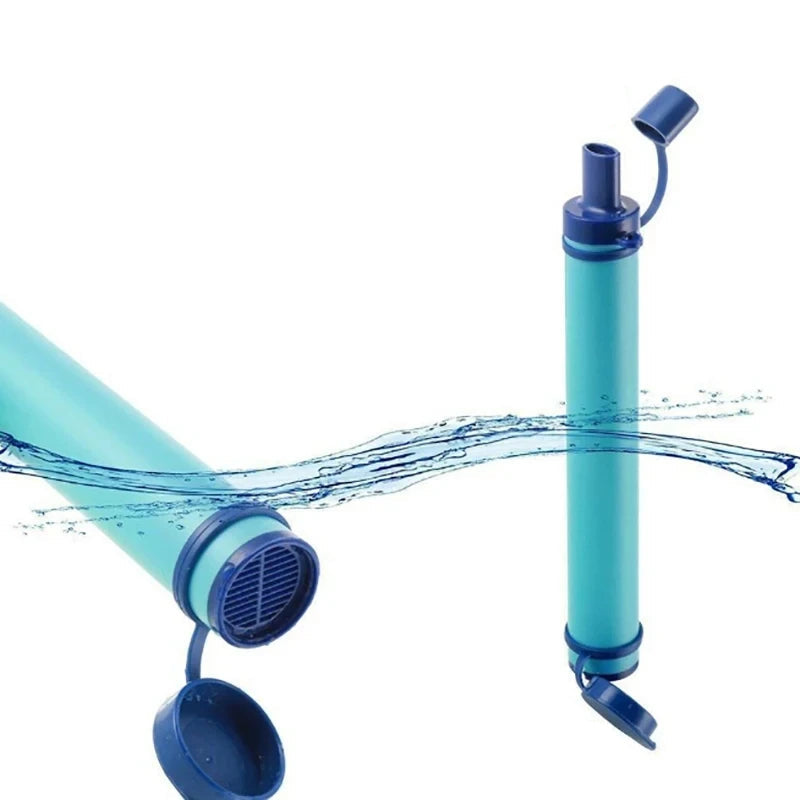 1Pc Outdoor Water Filter, Personal Straw Water Filtration System, Emergency Survival Water Purifier for Camping Hiking Climbing