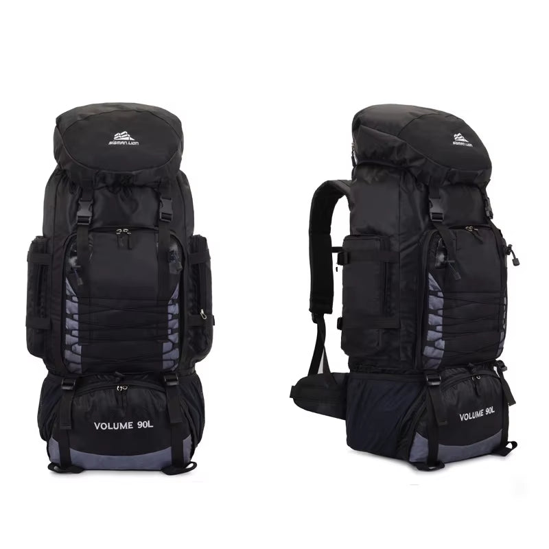 90L Large Capacity Outdoor Backpack Waterproof Mountaineering Camping Trekking Hiking Backpack Rucksack Travel Sport Blaso Bag