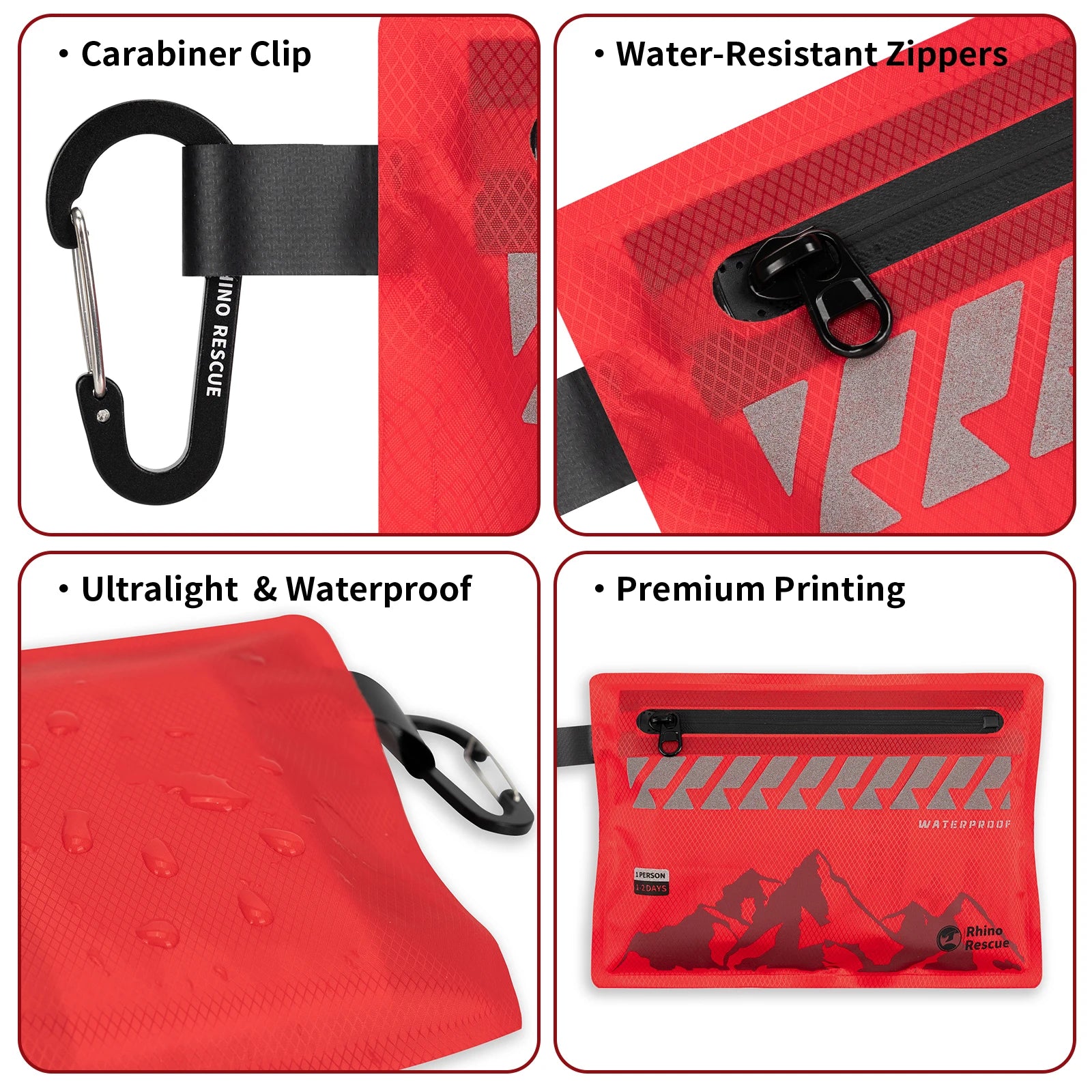 Small First Aid Kit  Ultralight Waterproof Medical Kit for Hiking Camping Backpacking Cycling Travel Vehicles 105PC
