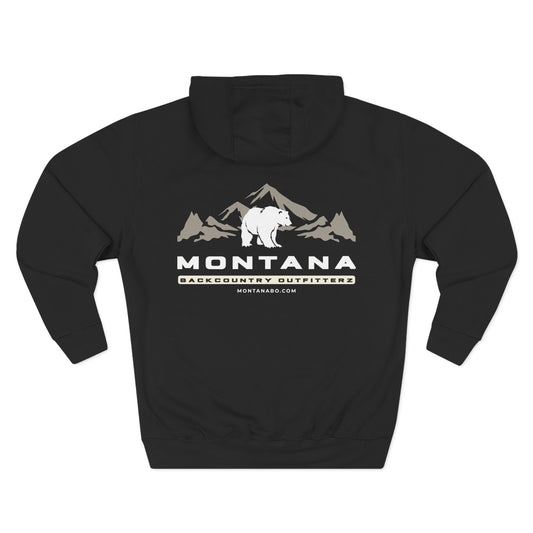 Montana Bear Fleece Hoodie | Cozy Winter Wear, Outdoor Adventure Gear, Perfect for Gift Giving, Travel Souvenir, Casual Outfit
