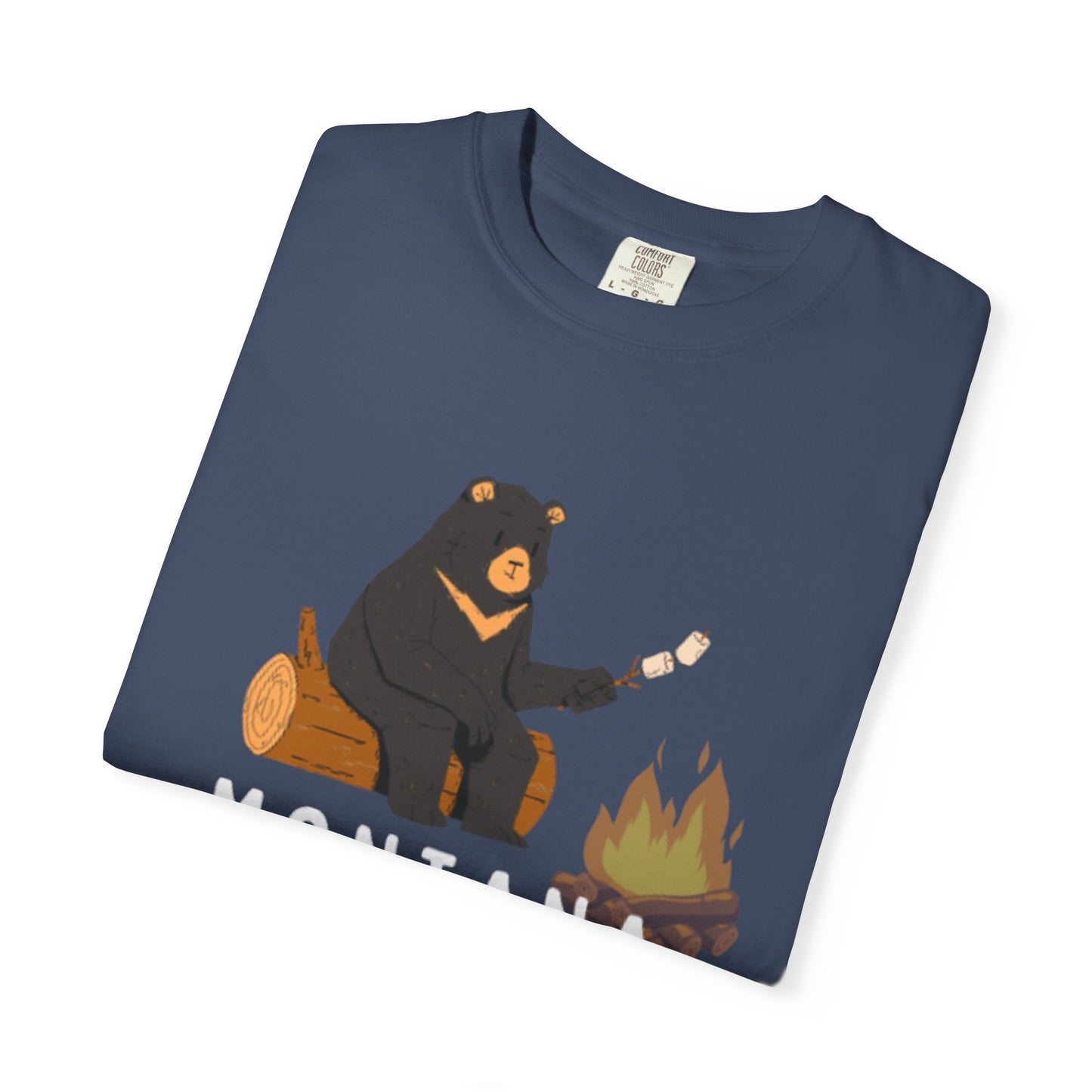 MBO's Bear Camping T-shirt | Unisex Garment-Dyed Tee, Outdoor Adventure Shirt, Camping Gift, Nature Lover Apparel, Montana Outfits
