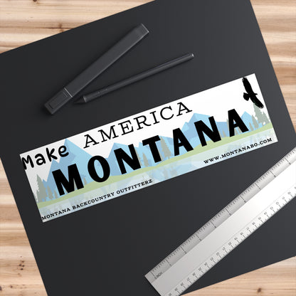 Make America Montana Bumper Sticker - Adventure & Nature Vibe for Outdoor Lovers