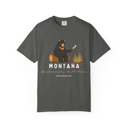 MBO's Bear Camping T-shirt | Unisex Garment-Dyed Tee, Outdoor Adventure Shirt, Camping Gift, Nature Lover Apparel, Montana Outfits