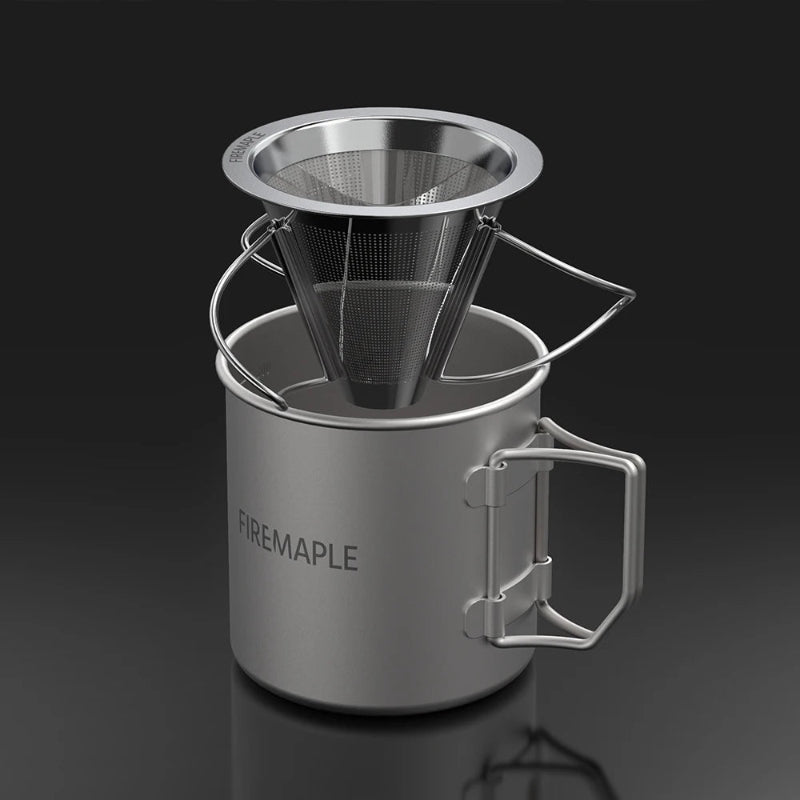 Fire Maple Antarcti Foldable Coffee Filter Reusable Double Layer Outdoor Portable Pour over Coffee Dripper 304 Stainless Steel