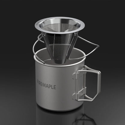 Fire Maple Antarcti Foldable Coffee Filter Reusable Double Layer Outdoor Portable Pour over Coffee Dripper 304 Stainless Steel