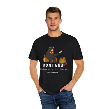 MBO's Bear Camping T-shirt | Unisex Garment-Dyed Tee, Outdoor Adventure Shirt, Camping Gift, Nature Lover Apparel, Montana Outfits