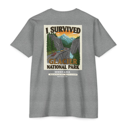 Adventure T-Shirt - I Survived Glacier National Park, Travel Shirt, Nature Lover Gift, Outdoor Tee, Hiking Apparel