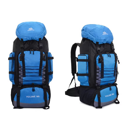 90L Large Capacity Outdoor Backpack Waterproof Mountaineering Camping Trekking Hiking Backpack Rucksack Travel Sport Blaso Bag