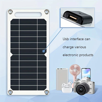 Solar Panel, 10W/5W USB 5V Portable Solar Charger, Suitable for Mobile Phones, Outdoor Use, Powered by Solar Energy