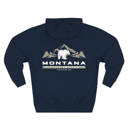 Montana Bear Fleece Hoodie | Cozy Winter Wear, Outdoor Adventure Gear, Perfect for Gift Giving, Travel Souvenir, Casual Outfit