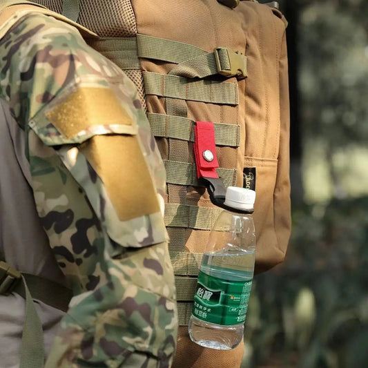 Outdoor Water Kettle Hanger Holder Clip Bottle Buckle Portable Backpack Camping Hiking Military Nylon Webbing Buckle Strap