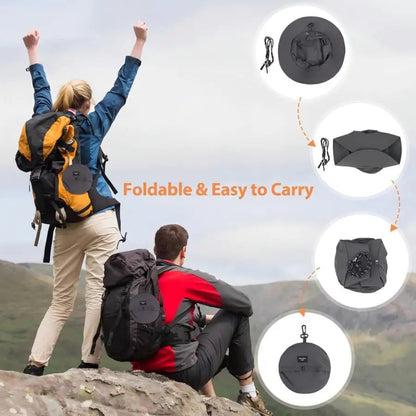 Summer Sun Protection Waterproof Fisherman Hat Bucket Camping Hiking Mountaineering Cap with Storage Bag Anti-Uv Sun