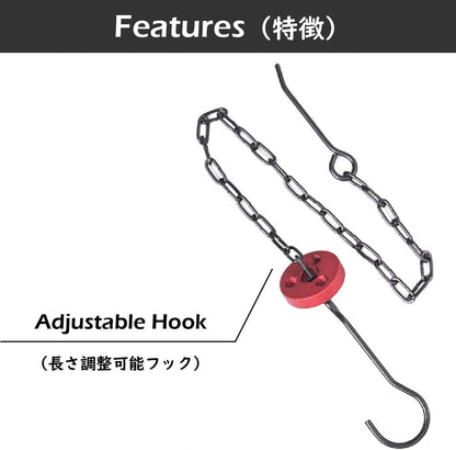 Outdoor Camping Tripod Set Barbecue Grills Hanging Tripod Portable Foldable Campfire Tripod for Hanging Cookware