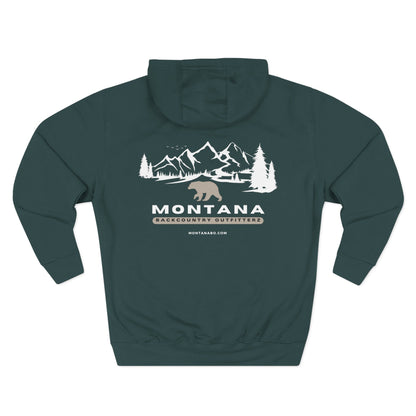 Montana-Themed Fleece Hoodie, Cozy Winter Wear, Outdoor Adventure Sweatshirt, Gift for Nature Lovers, Perfect for Camping & Hiking