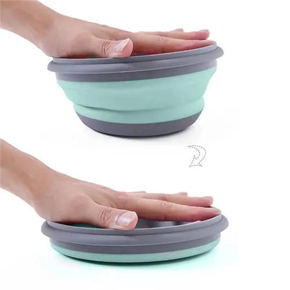 3Pcs/Set Bowl Sets Silicone Folding Lunch Box Folding Bowl Portable Silicone Folding Bowl Kitchen Outdoor Camping Tableware