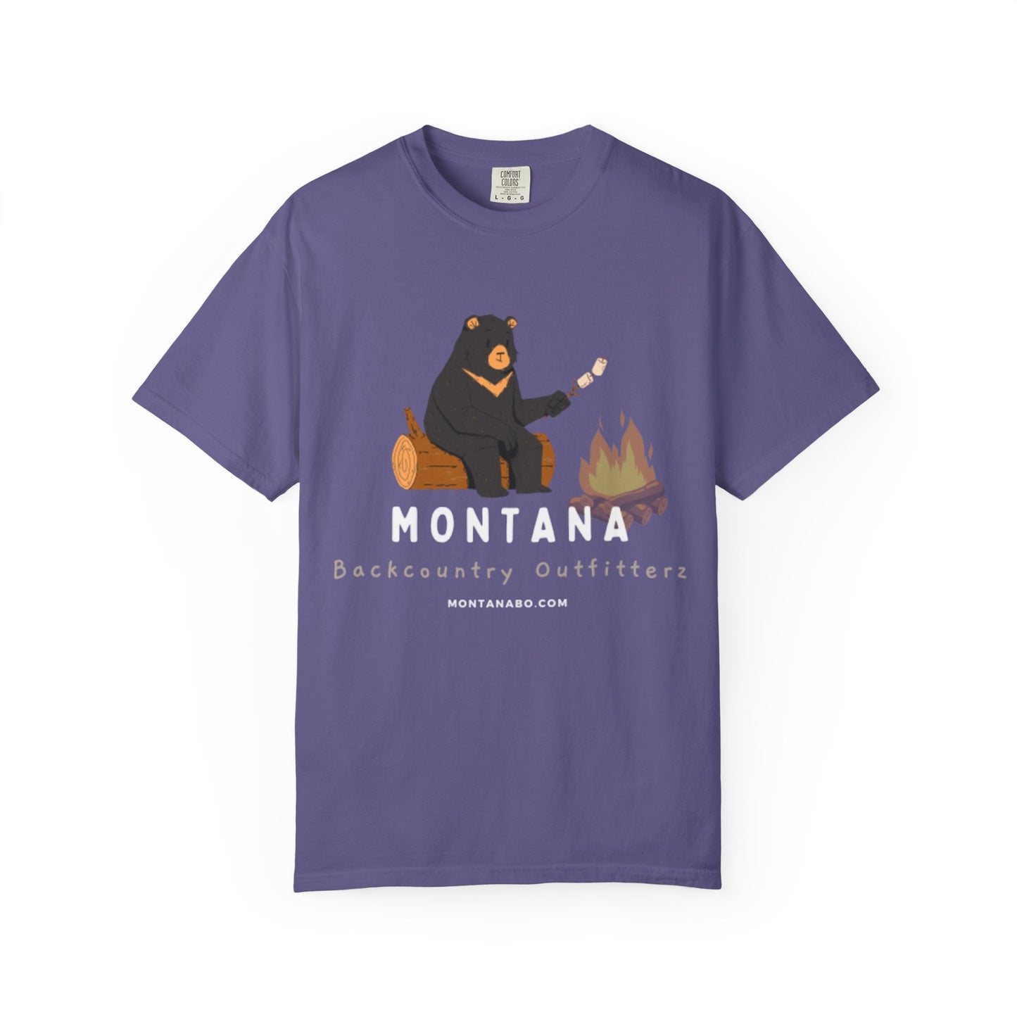 MBO's Bear Camping T-shirt | Unisex Garment-Dyed Tee, Outdoor Adventure Shirt, Camping Gift, Nature Lover Apparel, Montana Outfits