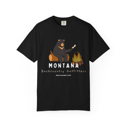 MBO's Bear Camping T-shirt | Unisex Garment-Dyed Tee, Outdoor Adventure Shirt, Camping Gift, Nature Lover Apparel, Montana Outfits