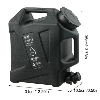 10/12L Camping Water Container Outdoor Water Bucket Large Capacity Portable Water Bag Detachable Faucet Picnic Drive Water Tank