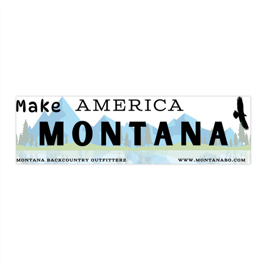 Make America Montana Bumper Sticker - Adventure & Nature Vibe for Outdoor Lovers