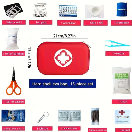 Multi-Purpose Emergency Medical Supplies Portable Medical Kit for Outdoor Hunting, Hiking, Camping, Etc. Outdoor First Aid Kit