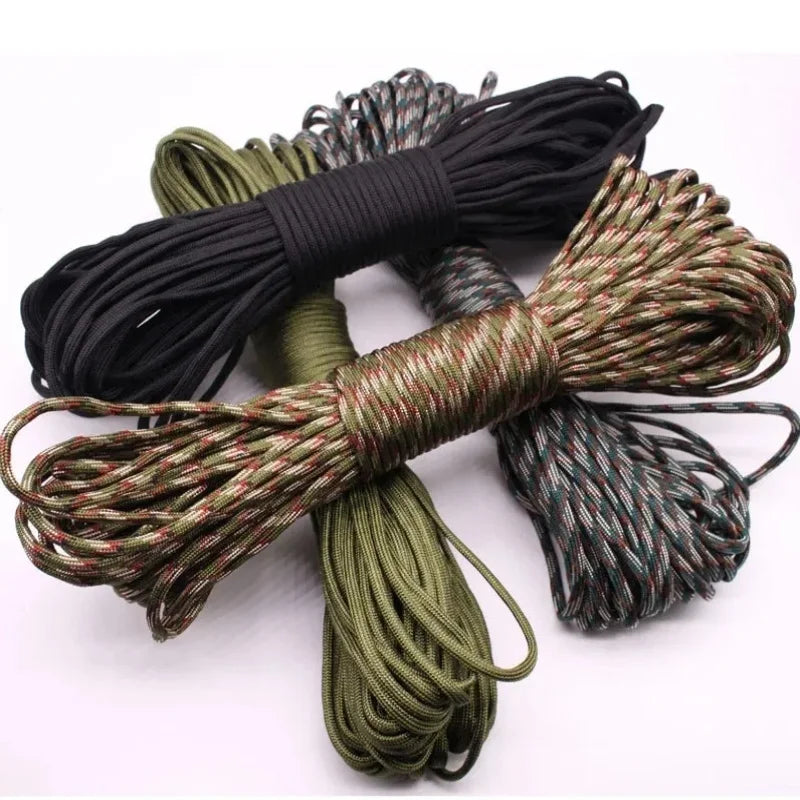 550 Paracord 5 15 30 M Dia.4Mm 7-Cores Cord Parachute Rope Camping Accessories Outdoor Lanyard for Hiking Survival